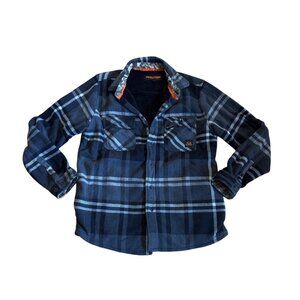 Boston Traders Realtree Shirt Jacket Men L/G Plaid Sherpa Lined Fleece Pockets
